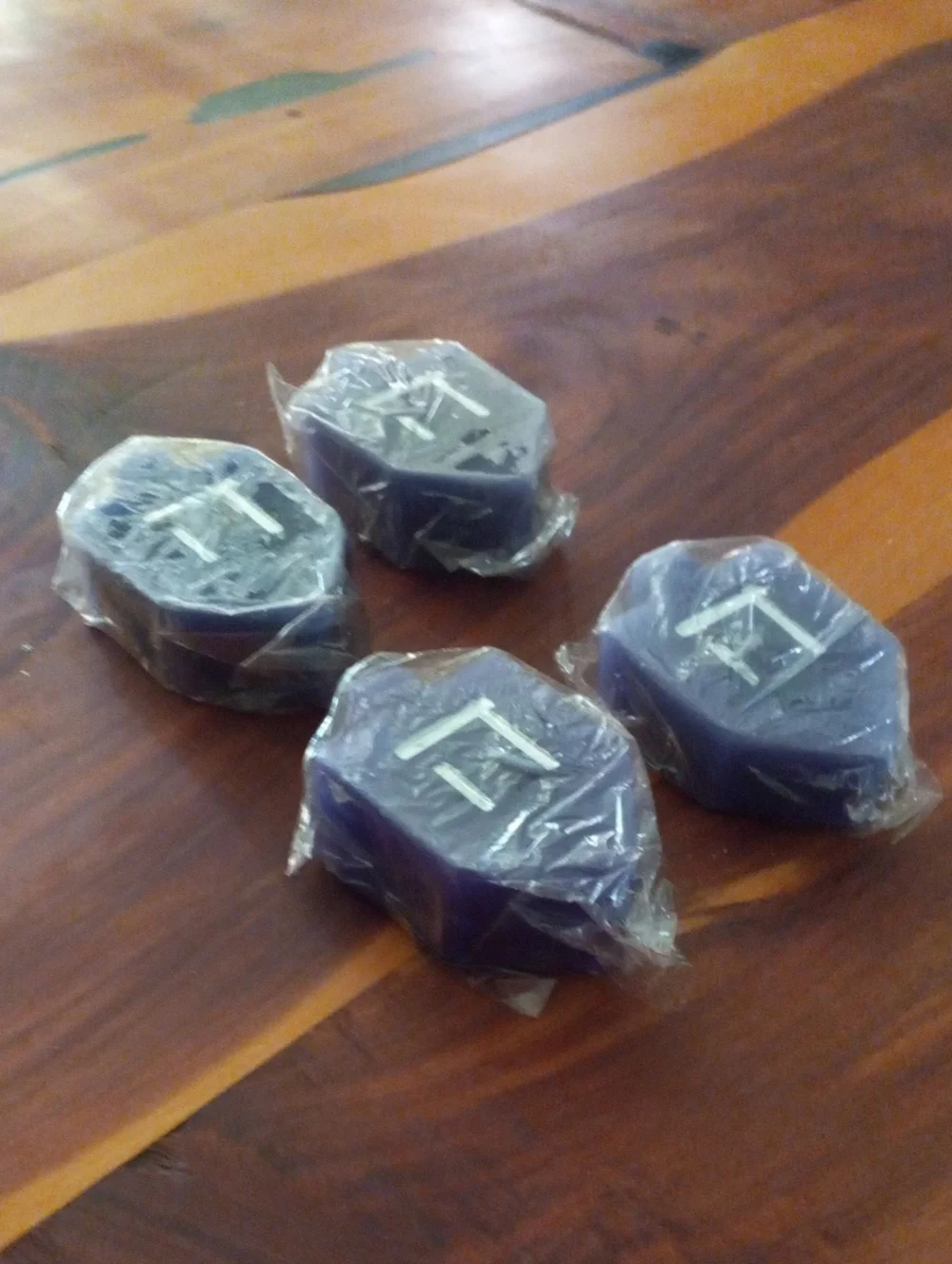 Blue Dreidel And Silver Star Of David Shaped Candles